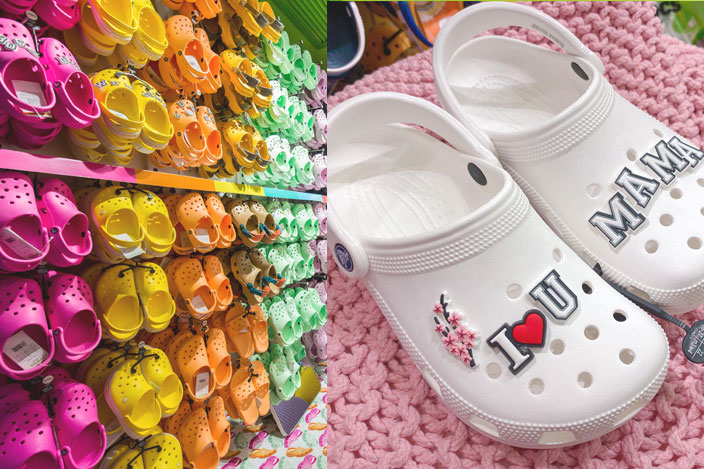Crocs多元化舒適鞋款HKD $368 媽媽間唔中都要落街買餸,一雙方便穿著又舒適的休閒鞋,絕對是媽媽生活中的必須品!今個春夏季,Crocs特意將銅鑼灣東角分店打造成「Make It A