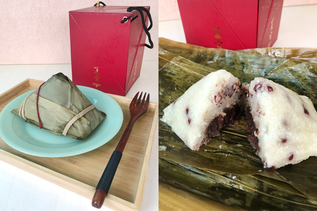 夏宮推出的紅豆粽昂貴之處是以珍貴的六十年陳皮入饌,紅豆蓉餡料豐富,啖啖充滿甘醇馥郁的陳皮果香,猶如品嚐著熱呼呼的陳皮紅豆沙。糯米混入紅豆,不但增加口感,而且富含膳食纖維,配搭具有健脾消食的陳皮,講求養