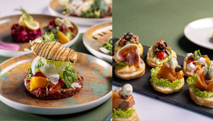 牛肉他他Beef tartare、意式多士Bruschetta