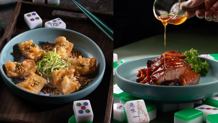 孜然蝦多士 HK$68秘制蜜汁叉燒 HK$108/例牌