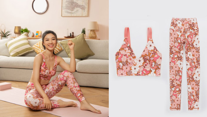 (On Cherry Ngan)Aerie OFFLINE Real Me背部芭蕾設計運動內衣 HK$290OFFLINE系列Real Me高腰交叉緊身HK$490