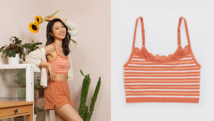 Aerie 無縫蕾絲飾邊無鋼圈內衣HK$240