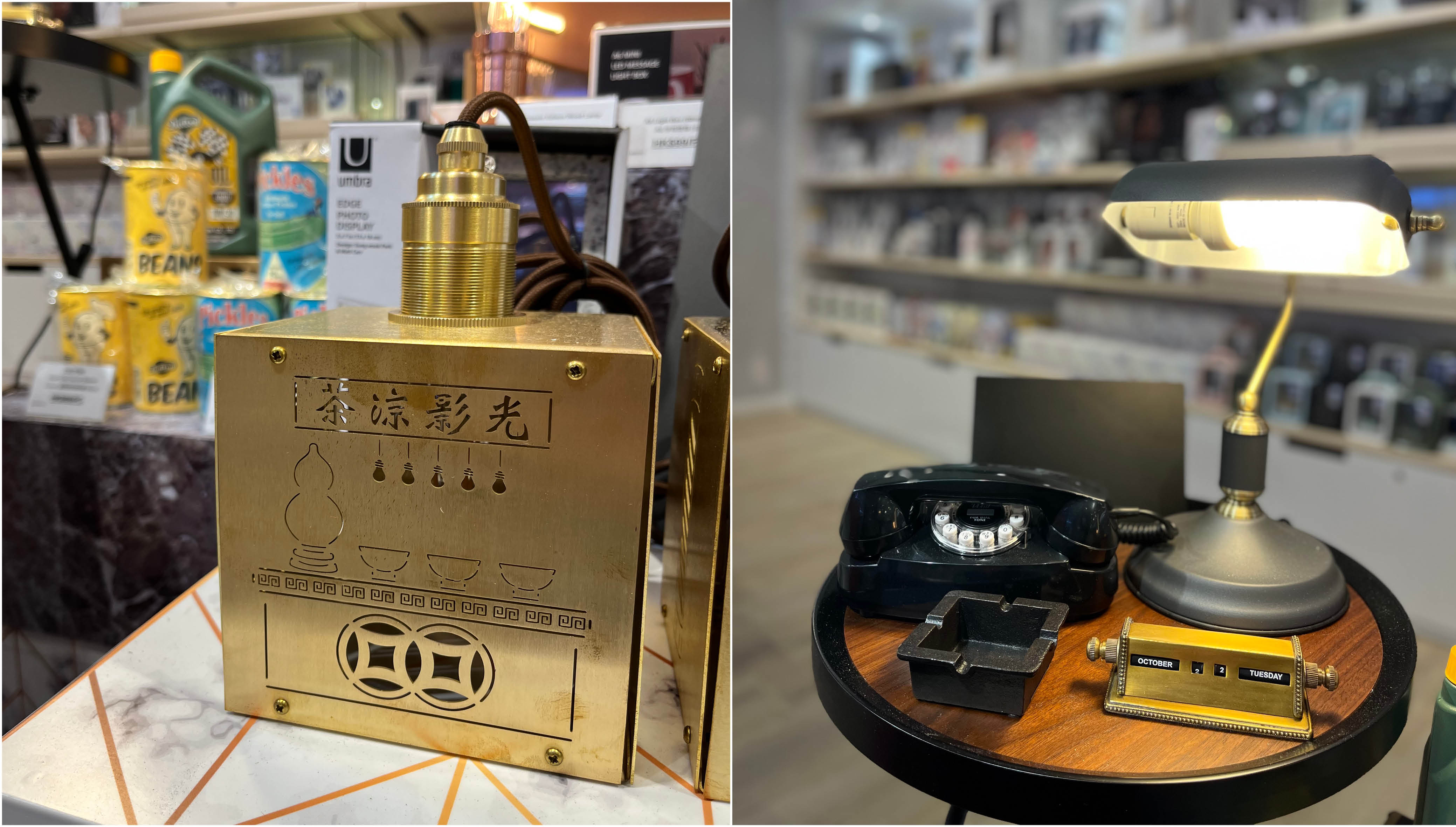 因為新店的面積較大,所以特別設置了一個與家品相關的區域,放置了由香港、日本、歐洲購入的型格家居產品及擺設,例如香港本地原創品牌 Twemco ,日本復古工業風家具品牌 Dulton等。