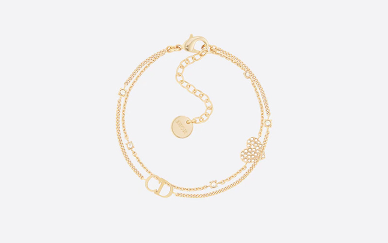 CLAIR D LUNE BRACELET IN METAL WITH GOLD FINISHING AND WHITE CRYSTALS $5,200 >>按此購買(圖片來源:DIOR)