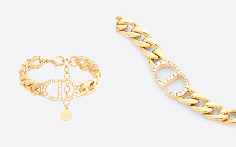 30 MONTAIGNE BRACELET Gold-Finish Metal and Silver-Tone Crystals $5,200>>按此購買(圖片來源:DIOR)