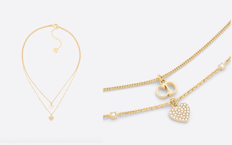 CLAIR D LUNE NECKLACE IN METAL WITH GOLD FINISHING AND WHITE CRYSTALS $5,800 >>按此購買(圖片來源:DIOR