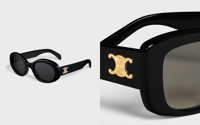 Celine TRIOMPHE 01 SUNGLASSES IN ACETATE $3,600太陽眼鏡2023|Y2K運動/未來風格太陽眼鏡