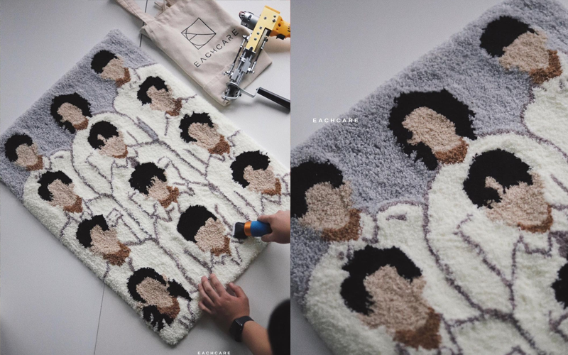 圖片來源：IG@eachcare大家曾經在IG看過一張Mirror 12子的毛氈嗎？這張勁靚的人像氈就是出自EACHCARE！EACHCARE由設計圖案到製作毛氈，全程都有專人指導，而且分為不同尺寸，