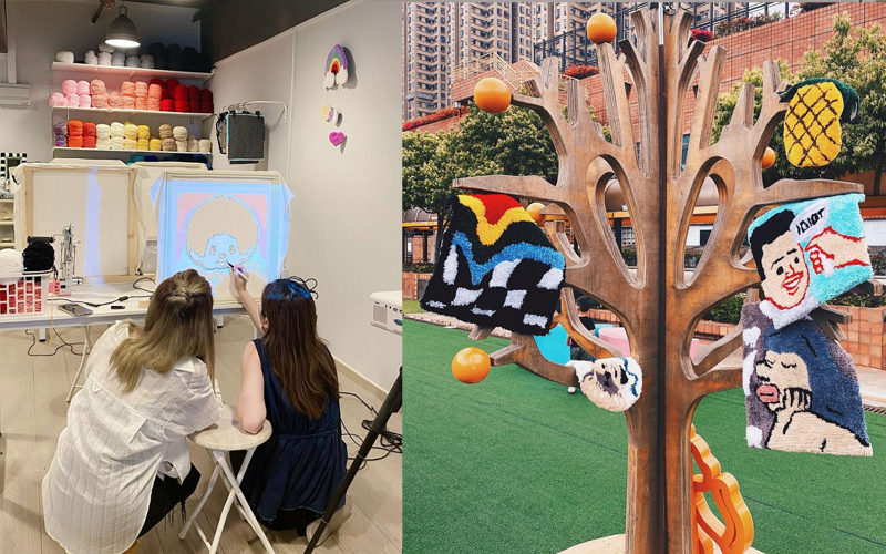 圖片來源：IG@theflooriscoldstudio對於初接觸Tufting的情侶們，編輯建議大家可以找一間提供小尺寸的毛氈工作坊，例如Theflooriscold Studio的35x35cm簡