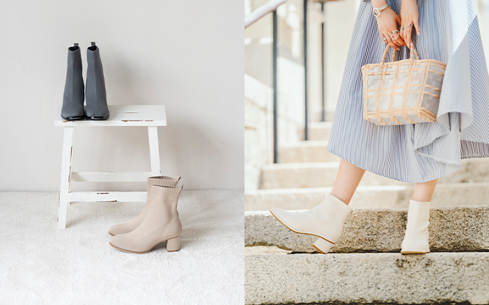 左：The Korner Kelsey Knit Boots $690右：The Korner Kelsey Zip Boots&nbsp;$690