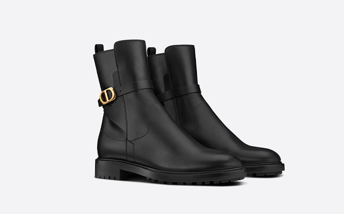 DIOR EMPREINTE黑色小牛皮短靴$13,600