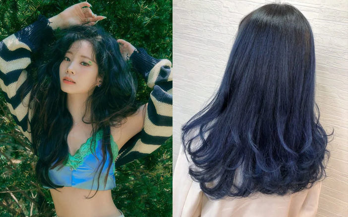 如果真的略嫌黑色過份單調,不如一試低調又有型格的藍黑色。自然又有層次的藍黑色在陽光下特別好看,冬天去戶外影相打卡一定特別靚!不過要留意的是,染藍色都要漂染才顯色,染完亦要好好護髮鎖色,否則髮色很快就會