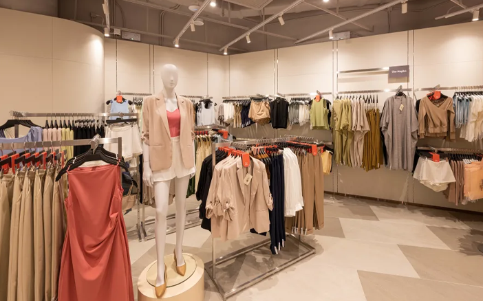 店舖分了不同區域,包括熱賣榜首的長青百搭系列The Staples、辦公室女生必備的工作服系列、配搭簡約輕便造型的休閒服系列,以及為婚禮而設的LYLAS系列。另外,Embrace孕婦系列及童裝都已經陸