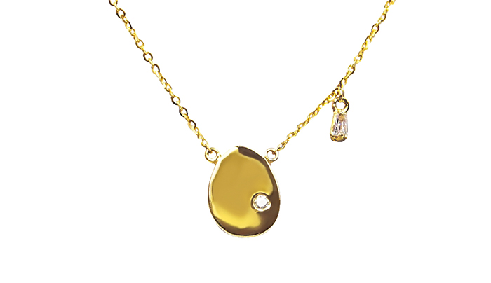 小資女必買輕珠寶首飾推介｜#4型格最愛Wilson Designs & Jewellery Limited (Booth no：1CB28)喜歡低調型格的小資女，推介18K 黃金鑽石水滴形項鍊