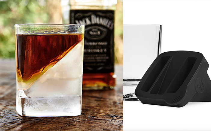 美國生活品牌 Corkcicle 推出的 Whiskey Wedge 威士忌冰角,包含一個玻璃杯和一個矽膠製冰模,可冰成冰角在玻璃杯內,有型之餘,大面積冰角可減緩融冰速度,讓威士忌保持純度,最適合愛喝