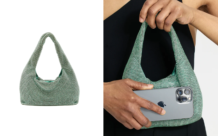 9. KARA MINI CRYSTAL MESH SHOULDER BAG $3,500
