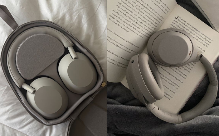 圖片來源:Pinterest純白色的SONY WH-1000XM5一樣深受時尚達人喜歡,不論是戴在頭上,還是掛在頸上都好有型!這款頭戴式耳機超有質感,搭配純黑、白金銀兩款色調,採用「軟貼合皮革」輕盈又
