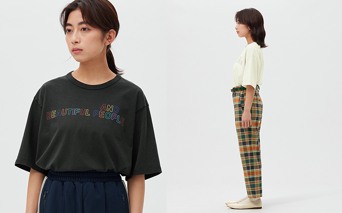 左:Madras Checked Pants $299右:Graphic T-shirt (logo) $149(圖片來源:品牌提供)