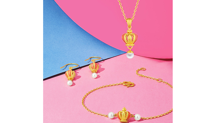 「福滿傳家」系列 多巴胺后冠黃金首飾