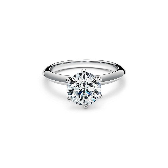 Tiffany® Setting鉑金訂婚戒指