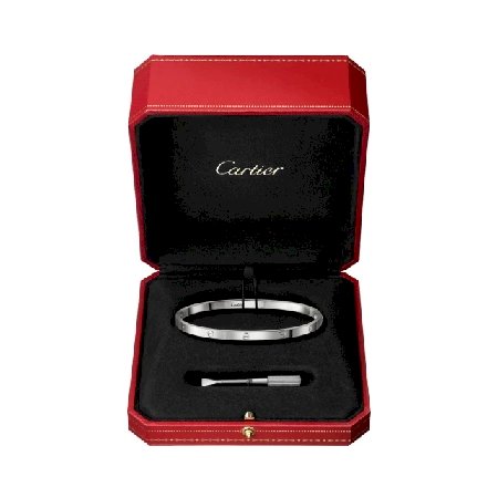 Cartier LOVE手鐲 小型款 18K白色黃金