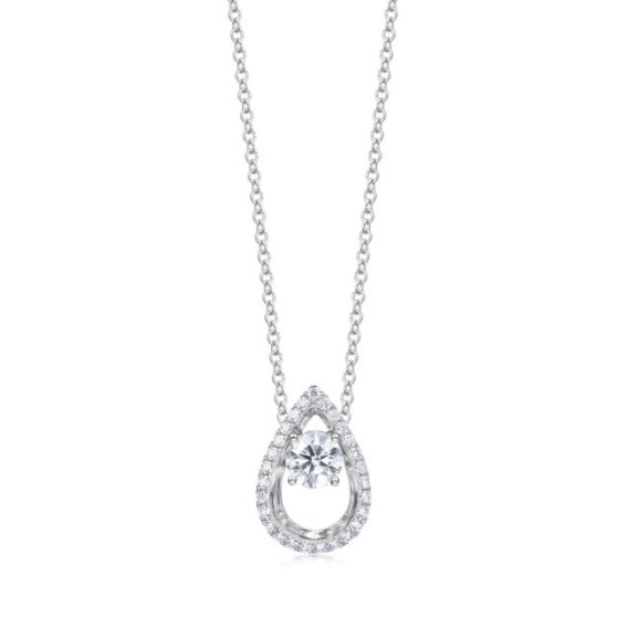 Infini Love Diamond 「光環」18K白色黃金鑽石頸鍊