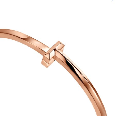 Tiffany  T1窄版鉸鍊手鐲18K玫瑰金