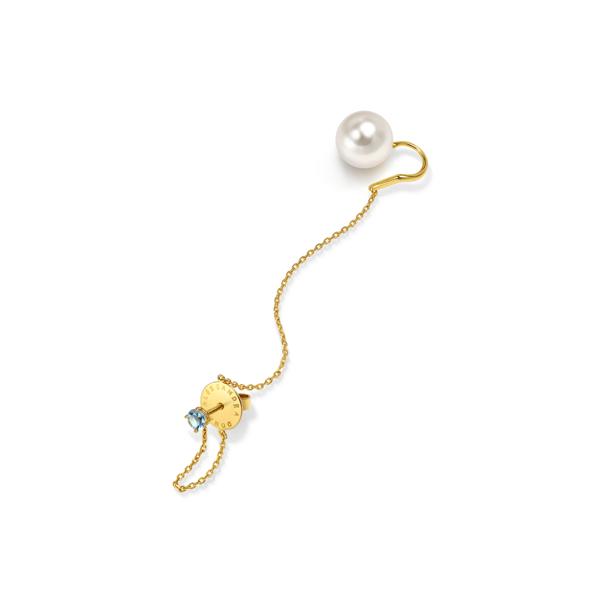 La Pelle Alessandra Dona 18K黃金南洋養殖珍珠耳環