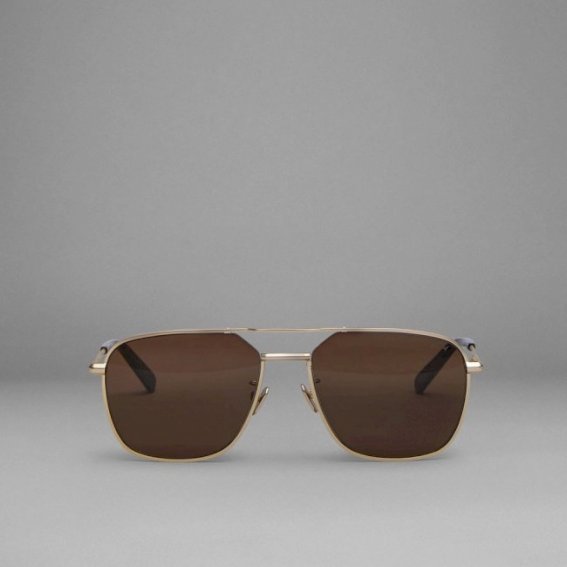 Gold caravan sunglasses with brown lenses