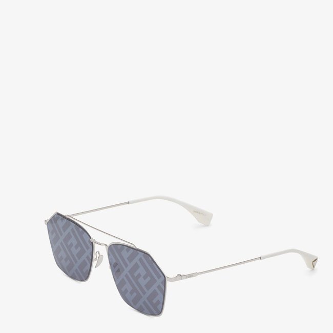 Fendi EYELINE 鈀金屬太陽眼鏡