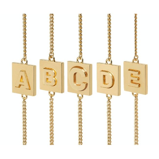 Celine 金色黃銅Alphabet字母頸鏈