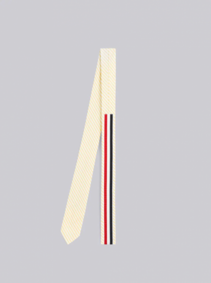 Yellow Seersucker Stripe Tie