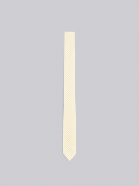 Yellow Seersucker Stripe Tie